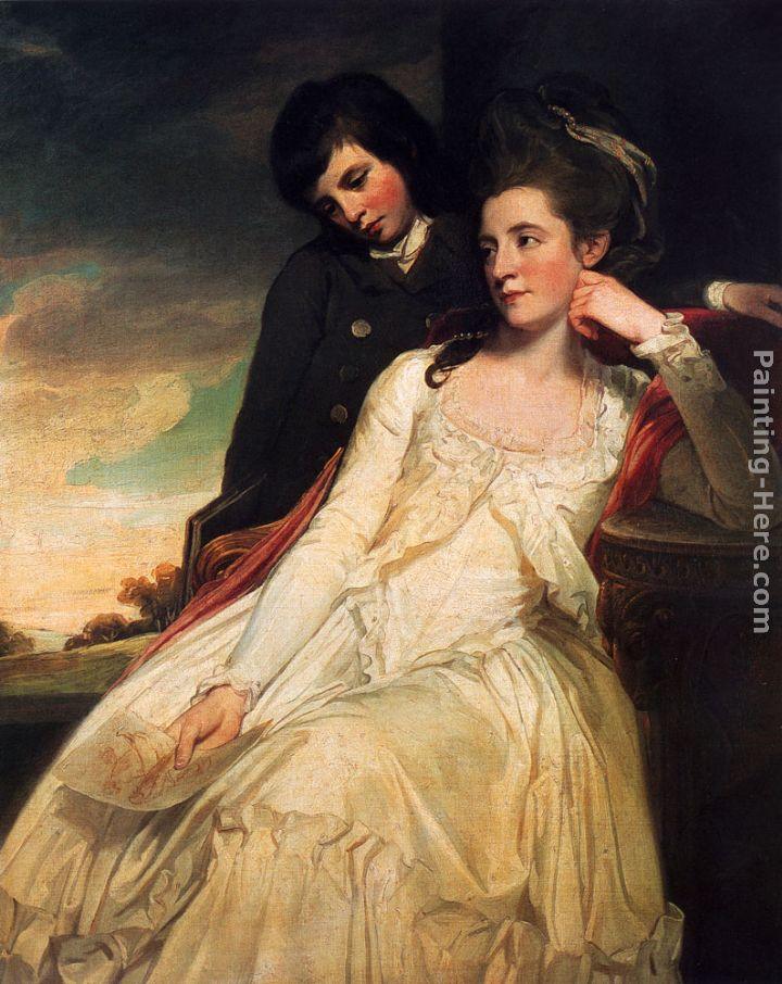 George Romney Jane Maxwell, Duchess Of Gordon And Her Son The Marquis Of Huntly